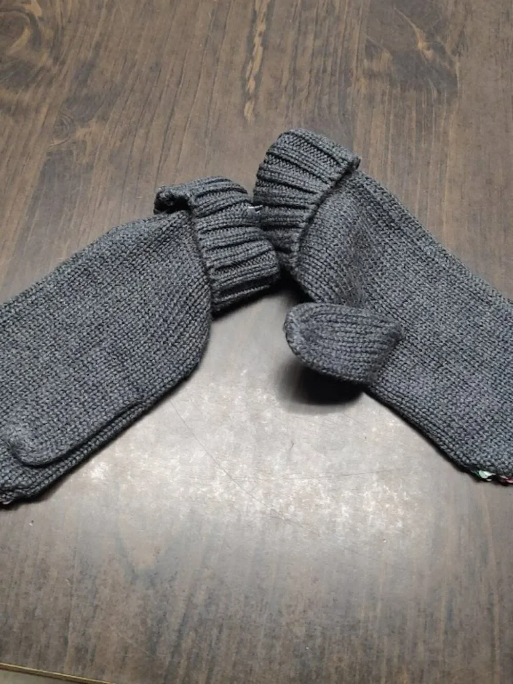 New Gap Kids Charcoal Gtay Silver Multi-Color Sequin Mittens Size Girl's L 10